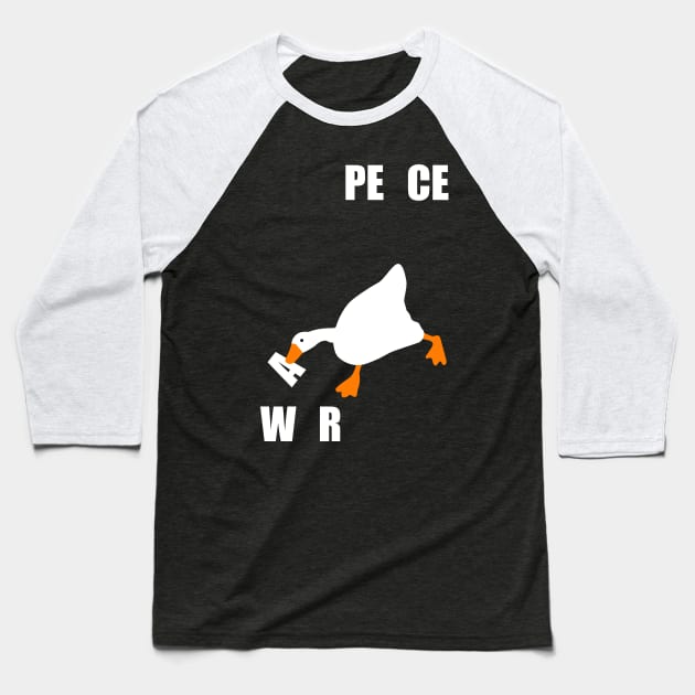 War & Peace Goose Baseball T-Shirt by Astroman_Joe